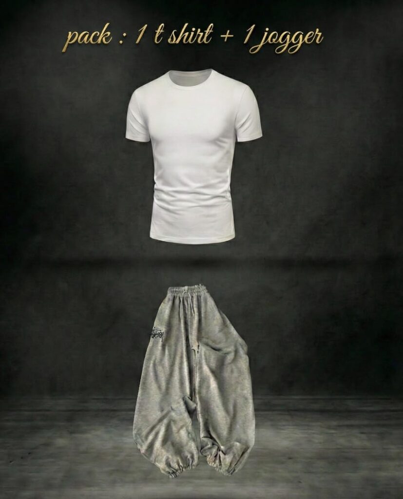 pack : t shirt slim fit+ 1 jogger over size